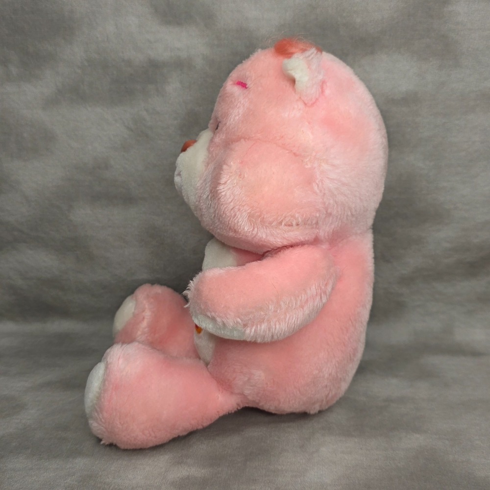 Care Bear Love-A-Lot Bear Vintage 1983 Kenner 13" Pink Plush Heart Belly Patch - Picture 3 of 9